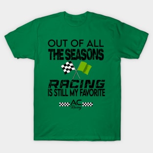 Racing Season (Green Flag Black) T-Shirt